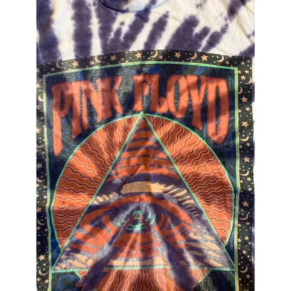 Pink Floyd Top Small Tie Dye Filmore Pyramid Retro T-Shirt Hippie 70s Rock Band - Picture 3 of 12